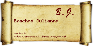 Brachna Julianna névjegykártya